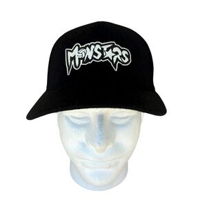 Branded Bills Monsters Thrower Guy Black Snap Back Trucker Baseball Hat OS